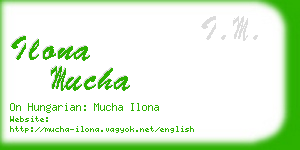 ilona mucha business card